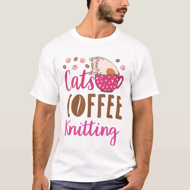 Camiseta Tapón de café para gatos (Anverso)