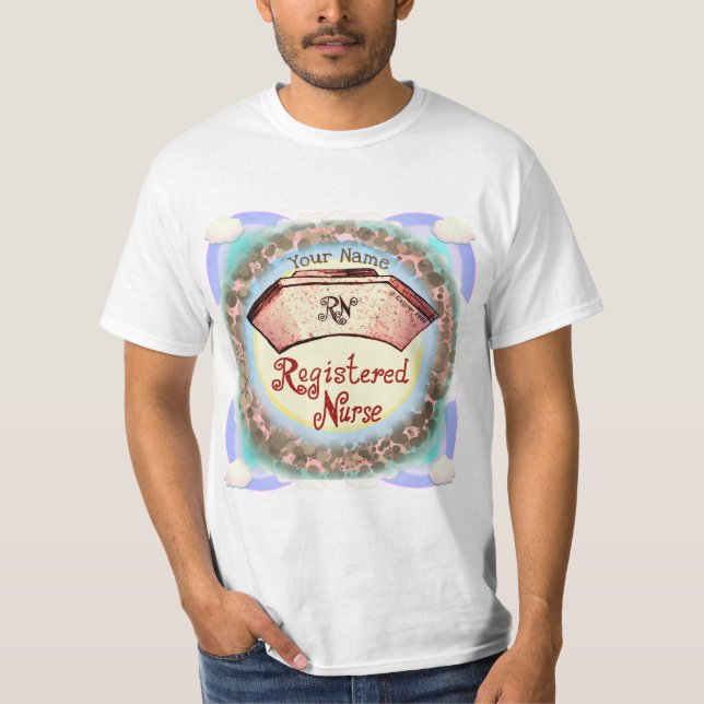 Camiseta Tapón de enfermería retro RN (Anverso)