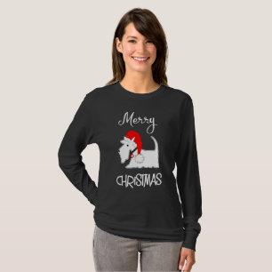 Camiseta Tapón de Perro Terrier Escocés Feliz Navidad Gr