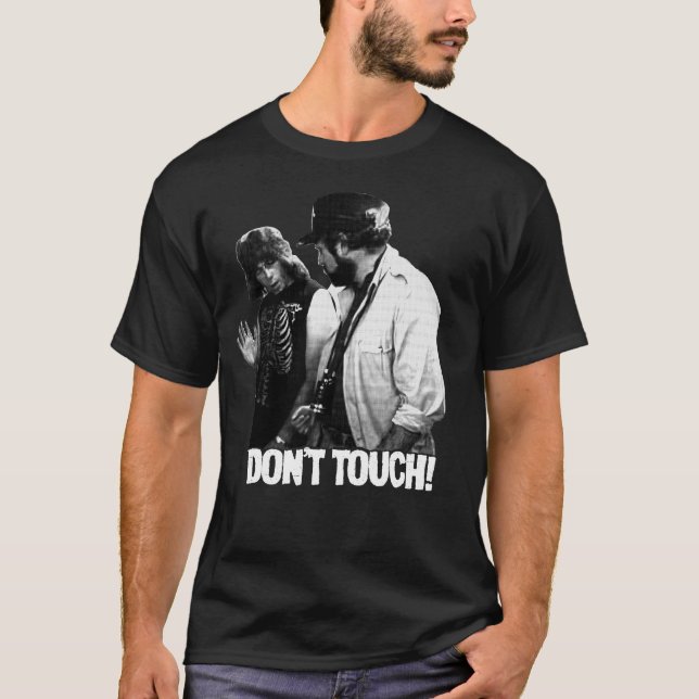 CAMISETA TAPÓN ESPINAL "¡NO TOQUES!" CITA DE PELÍCULA (Anverso)
