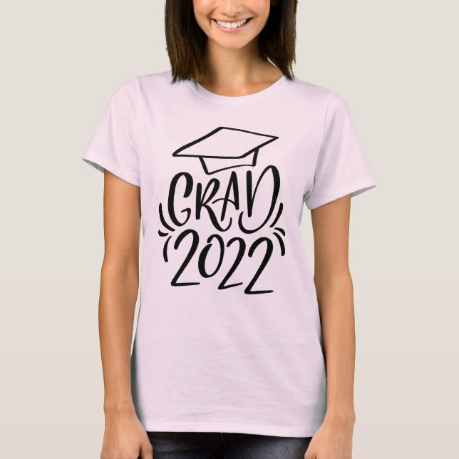 Camiseta Tapón Grad 2022 con letras manuales (Anverso)