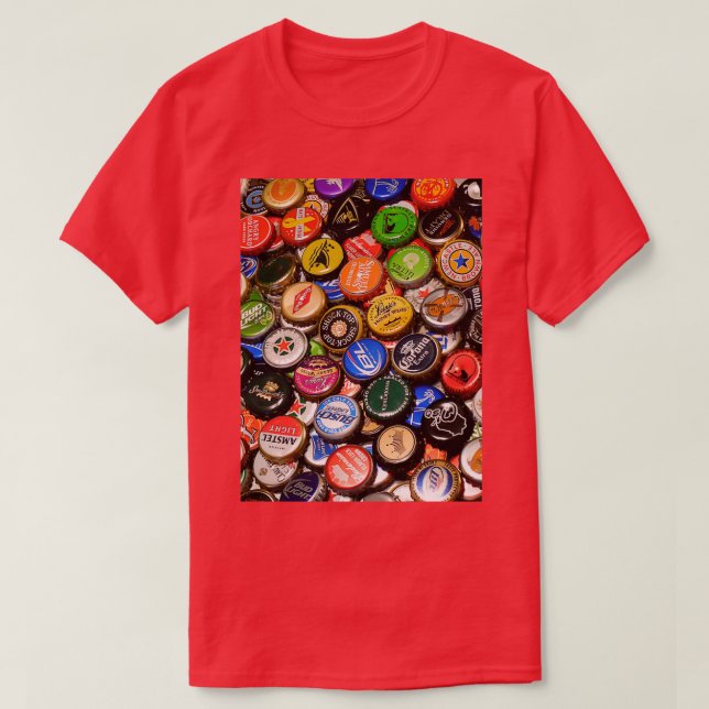 Camiseta Tapones para botellas de cerveza (Diseño del anverso)