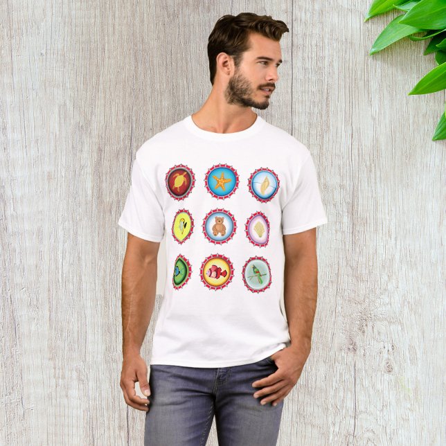 Camiseta Tapones tropicales para botellas Diseño Océano y V (Subido por el creador)