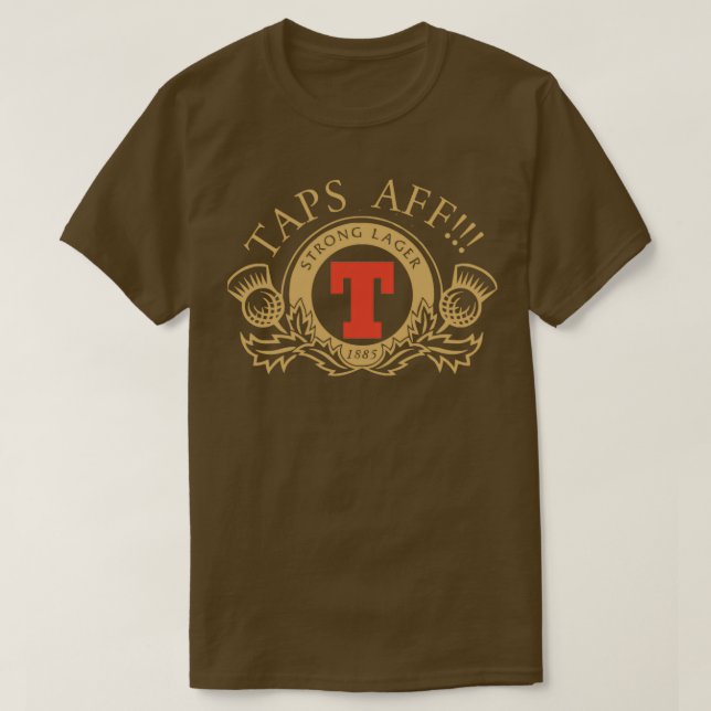 Camiseta TAPS AFF supere el lager parody glasgow 1 (Diseño del anverso)