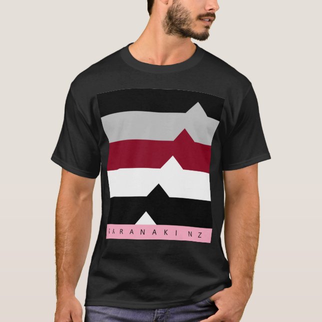 Camiseta Taranaki NZ serie rosa (Anverso)