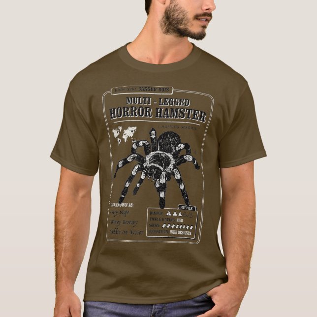 Camiseta Tarantula, divertida hámster de horror de múltiple (Anverso)