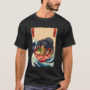Camiseta Tarantula Ramen Arte Japonés Gran Ola Kanagawa F