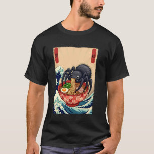 Camiseta Tarantula Ramen Arte Japonés Gran Ola Kanagawa F