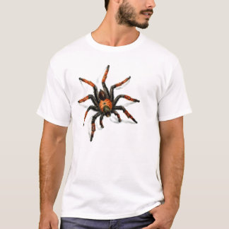 Camiseta Tarantula rojo mexicano de la pierna