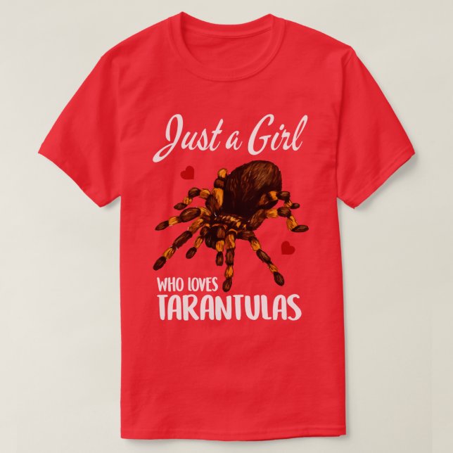 Camiseta Tarantula Shirt Tarantula Es Sólo Un Chica Que Le  (Diseño del anverso)