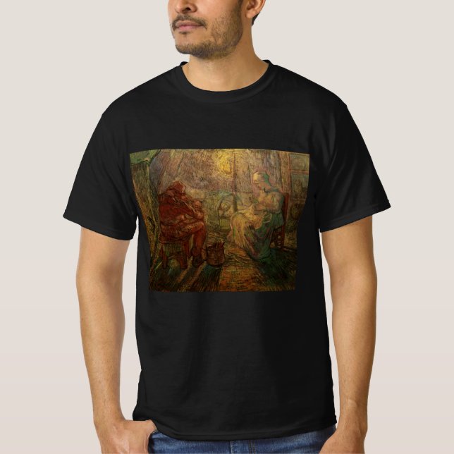 Camiseta Tarde - El vigilante de Vincent van Gogh (Anverso)