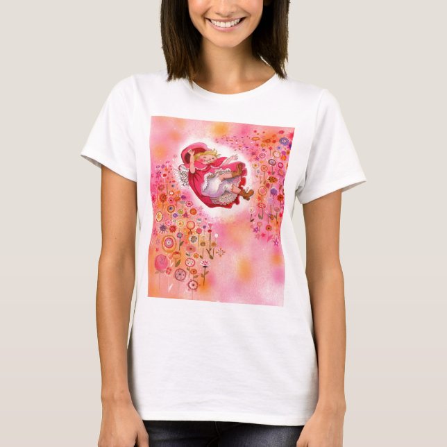 Camiseta Tarde feliz de las flores de las alegrías simples (Anverso)