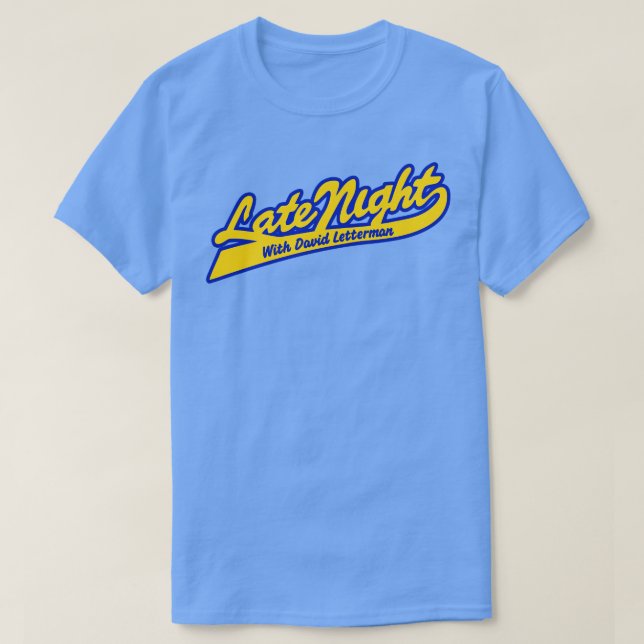 Camiseta Tarde noche con David Letterman (Diseño del anverso)