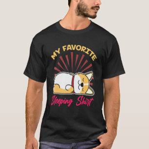 Camiseta Tarde noche, Mascota animal durmiente y somnolient