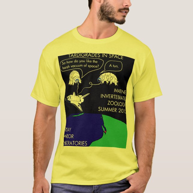 Camiseta tardígrada para los colores no-oscuros (Anverso)