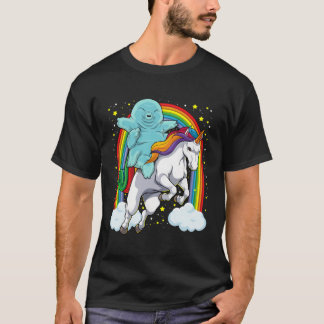 Camiseta Tardigrade montando unicornio mágico tardígrado