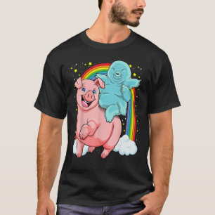 Camiseta Tardigrado Riding Pig Funny Y Mágico Tardigrado