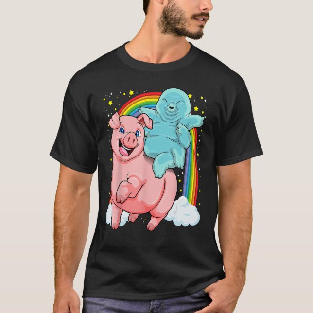 Camiseta Tardigrado Riding Pig Funny Y Mágico Tardigrado (Anverso)