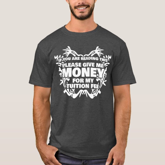 Camiseta Tarifa de matrícula universitaria retro (Anverso)