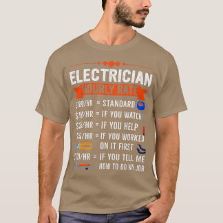 Camiseta Tarifa HORA Electricista Con Herramientas Eléctric