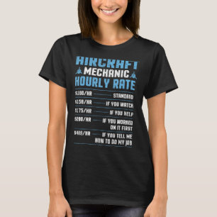 Camiseta Tarifa Horaria Mecánica de Aeronaves - Avión Mai