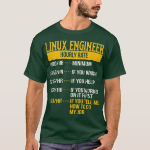 Camiseta Tarifa horaria para regalo de Uni Geek para Ingeni