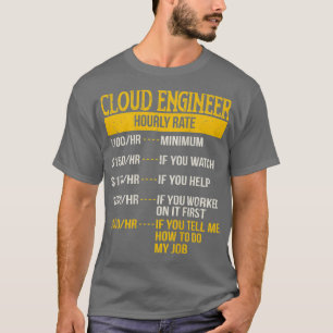 Camiseta Tarifa horaria para regalo DevOps de los ingeniero