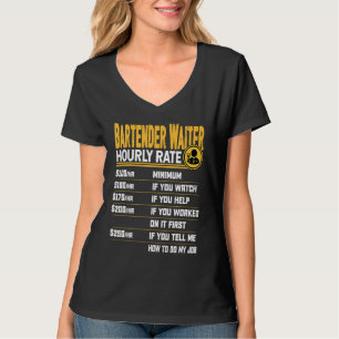 Camiseta Tarifa por hora de camarero camarero camarero cama