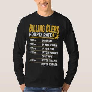 Camiseta Tarifa por hora de dependiente de facturación   Tr