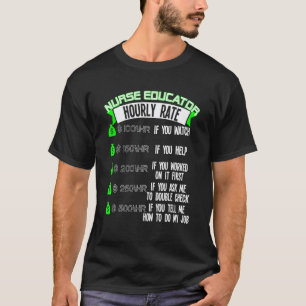 Camiseta Tarifa por hora de educador de enfermería Cne