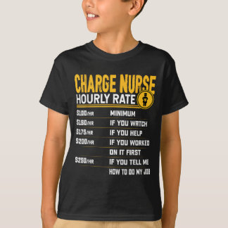 Camiseta Tarifa por hora de enfermera jefe divertida - Rn E