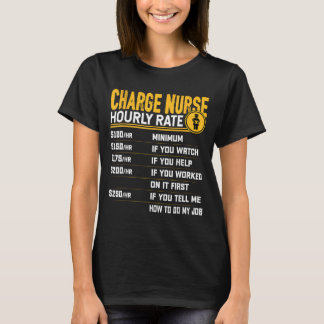 Camiseta Tarifa por hora de enfermera jefe divertida - Rn E