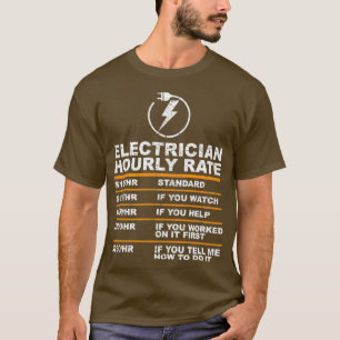 Camiseta Tarifa por hora de los electrodomésticos