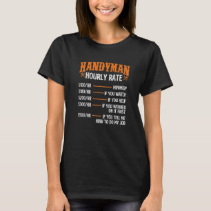 Camiseta Tarifa por hora de mano de obra Reparación Trabaja