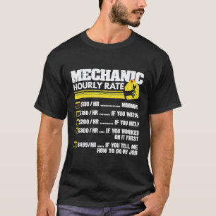 Camiseta Tarifa por Hora de Mecánico