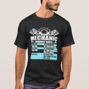 Camiseta Tarifa por Hora de Mecánico Automotriz para Esposo
