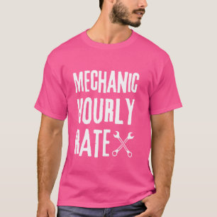 Camiseta Tarifa por hora de mecánico cita divertida de mecá