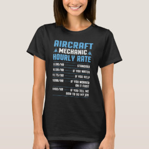 Camiseta Tarifa por hora de mecánico de aeronaves - Avión A