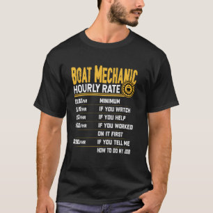 Camiseta Tarifa por hora de mecánico de barco - Técnico de
