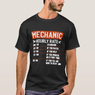 Camiseta Tarifa por hora de mecánico para mecánica clásica