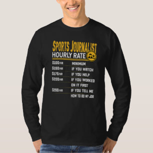 Camiseta Tarifa por hora de periodista deportivo Periodismo