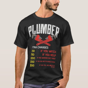 Camiseta Tarifa    por hora de plomoCargos por Pipefitter d