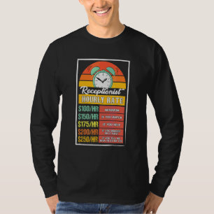 Camiseta Tarifa por hora de recepcionista Gag