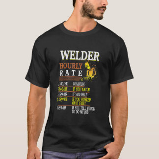 Camiseta Tarifa por hora de soldador artesano metalsmith ll