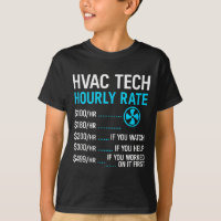 Tarifa por hora de técnico de HVAC divertido traba