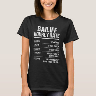 Camiseta tarifa por hora del alguacil