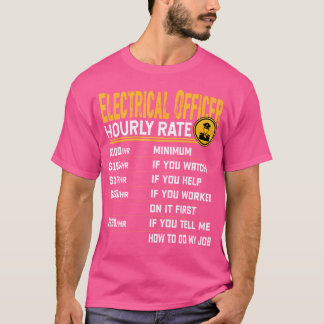 Camiseta Tarifa por hora del oficial eléctrico oficial elec