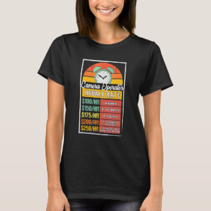 Camiseta Tarifa por hora del operador de cámara Gag