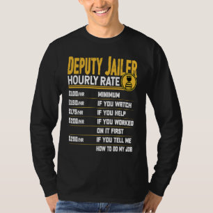 Camiseta Tarifa por hora del subalterno de la cárcel   Ofic