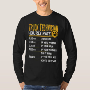 Camiseta Tarifa por hora del técnico de camiones Mecánico